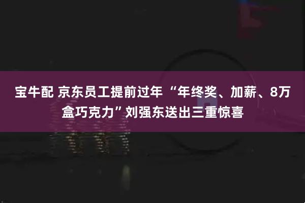 宝牛配 京东员工提前过年 “年终奖、加薪、8万盒巧克力”刘强东送出三重惊喜