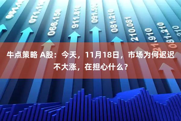 牛点策略 A股：今天，11月18日，市场为何迟迟不大涨，在担心什么？